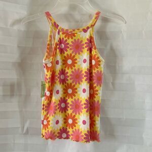 Extremely Me Girls Size 6X Yellow Floral Tank Top Sleeveless Summer Cute